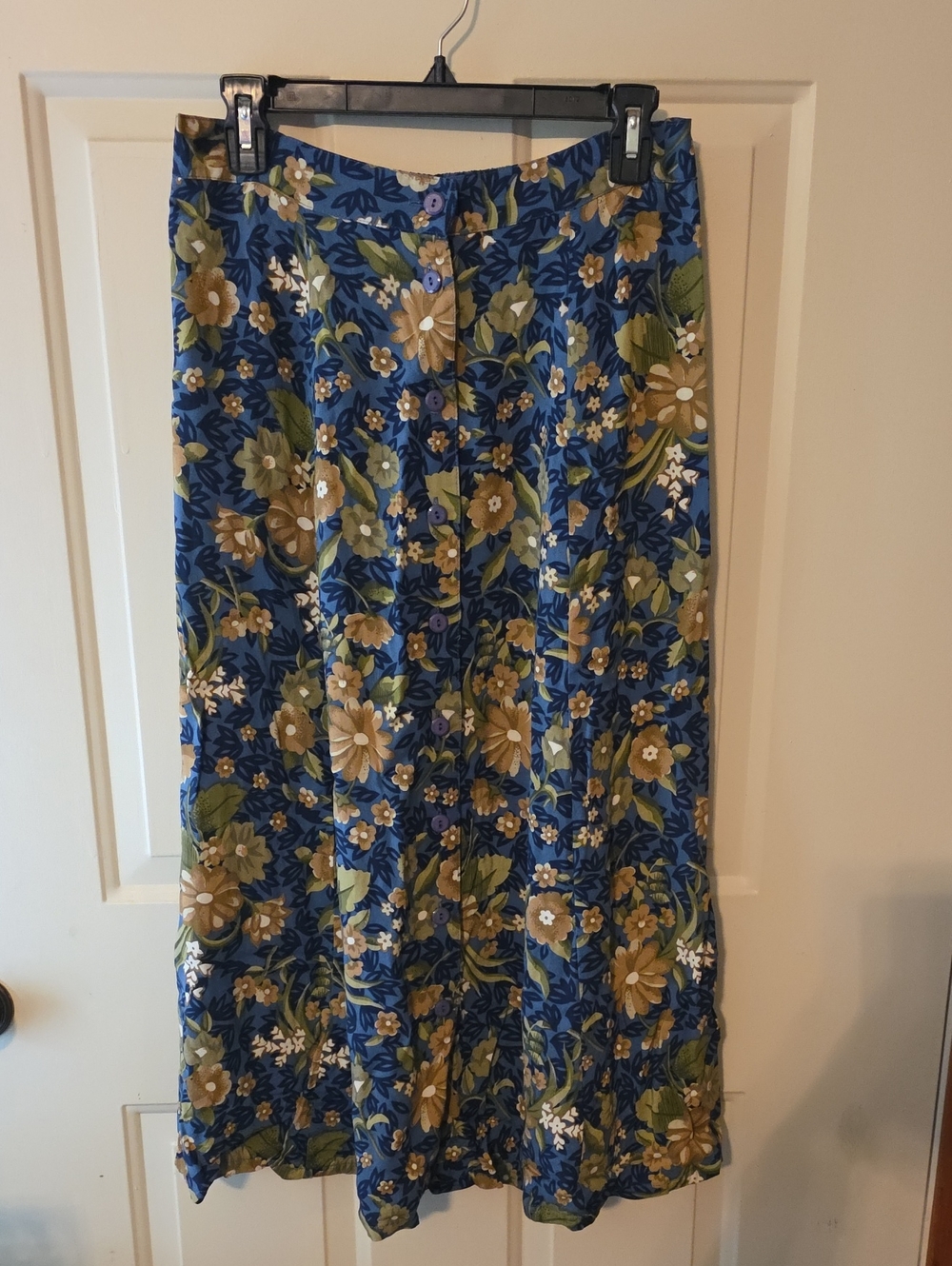 Sag Harbor Blue Floral Maxi Skirt